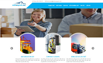 Thiết kế web vận tải và Logicstic Ánh Dương Xanh thiet ke web van tai va logicstic anh duong xanh