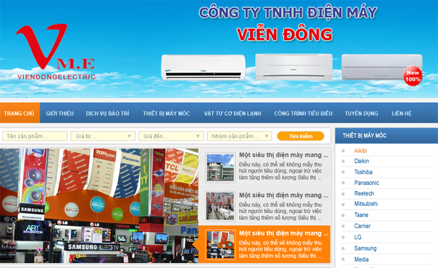 thiet ke web cong ty vinh dong