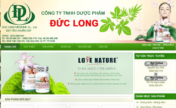 thiet ke web duoc pham duc long