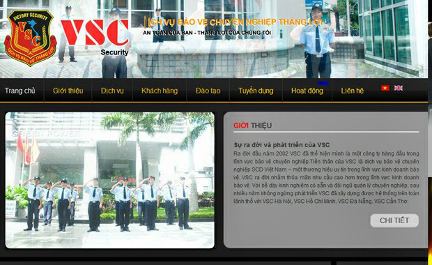 thiet ke web dich vu bao ve thang loi
