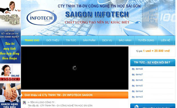 thiet ke web cong ty cong nghe sai gon