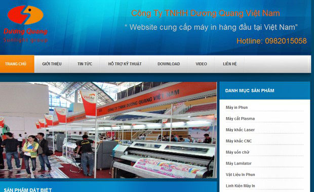 thiet ke web cong ty in duong quang viet nam