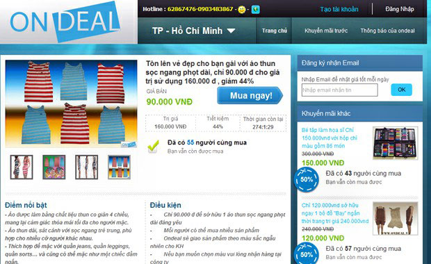 thiet ke web voucher ondeal.vn