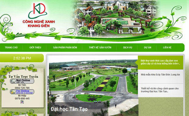 thiet ke web cong nghe xanh khang dien