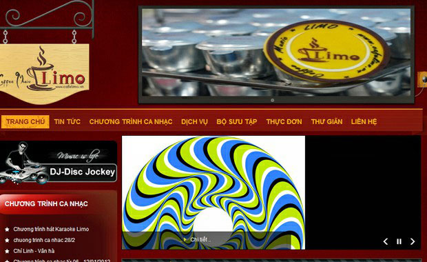thiet ke web ca fe limo